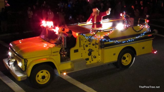 Santa on Fire Truck