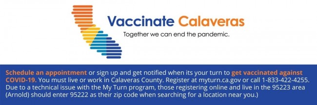 Vaccinate Calaveras Banner